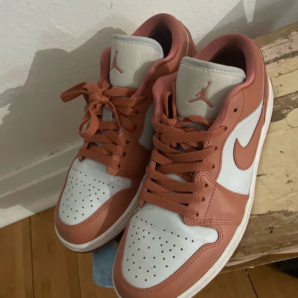 Air Jordan Sneakers in Rust and White